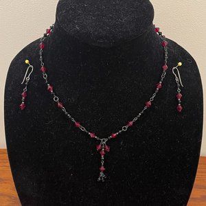 Handmade Swarovski Crystal Necklace & Earrings